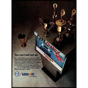 1968 Union 76 Pure Oil Firebird Racing Gasoline Gas Pump Vintage Print Ad Decor